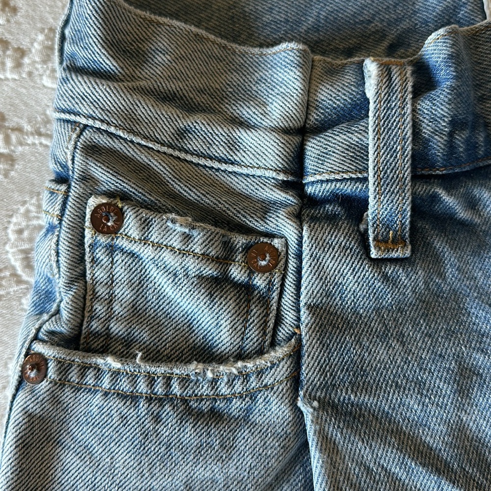 Agolde Folded Waistband Straight Leg Jeans in Sideline - Picture 9 of 14